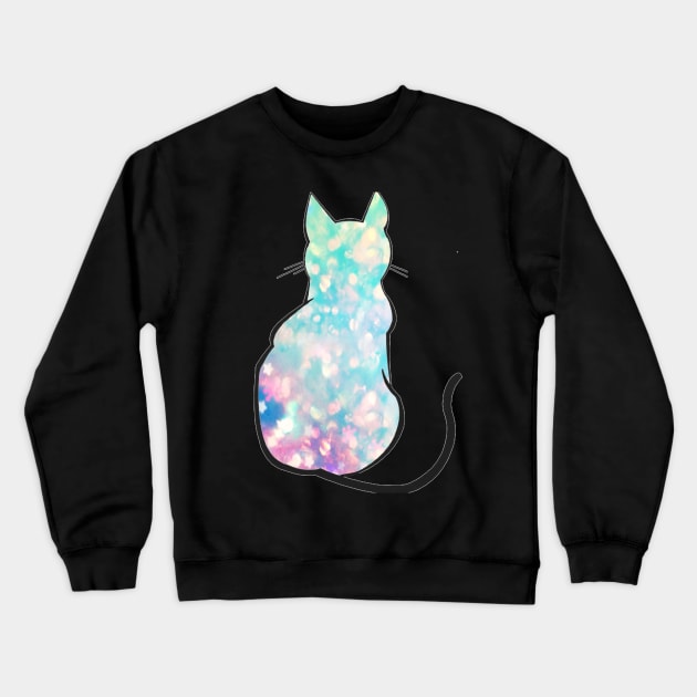 Hologram Cat Crewneck Sweatshirt by xmelx143